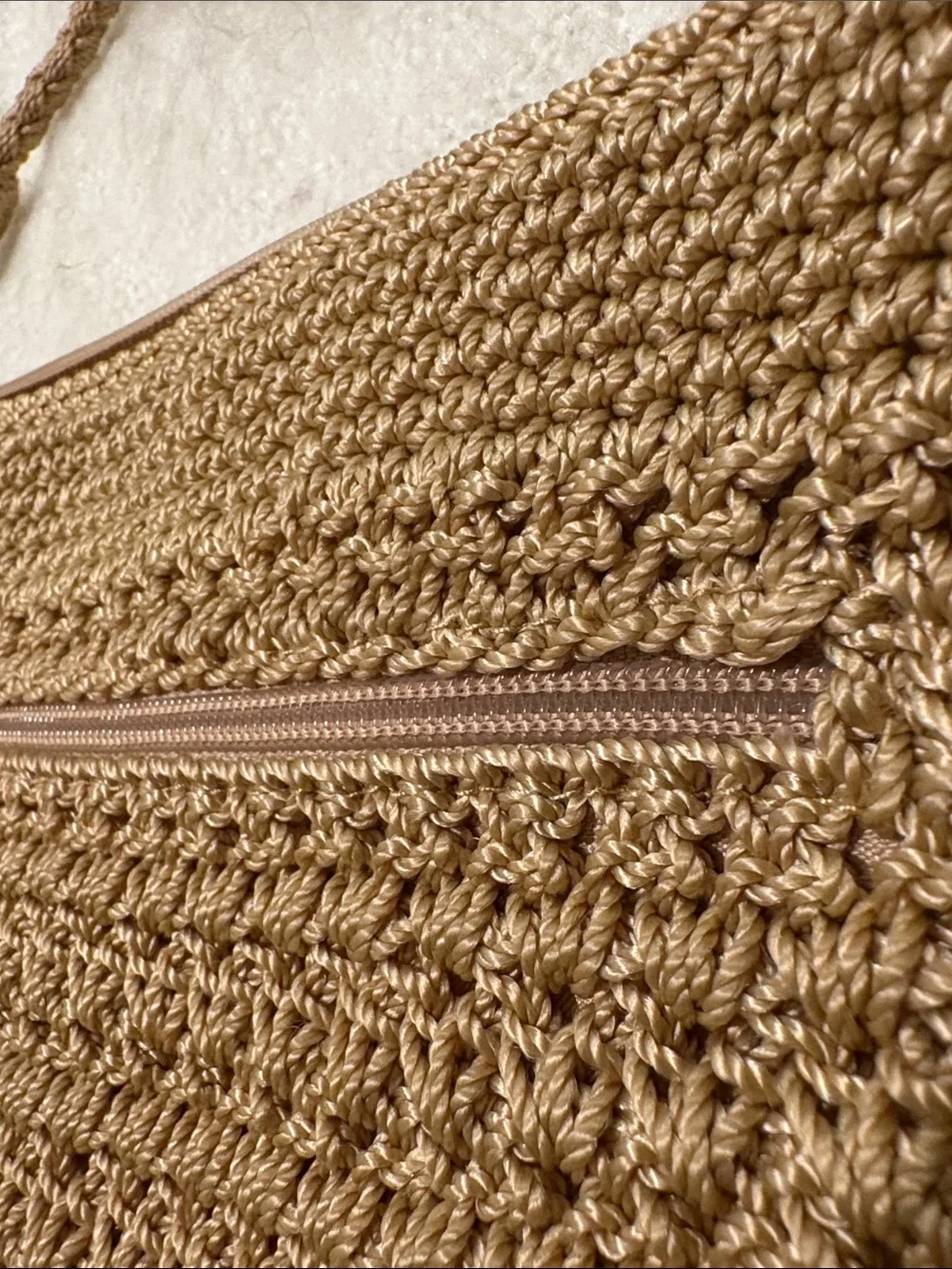The Sak Tan Crochet Crossbody Bag w Silver Hardware - Picture 10 of 10